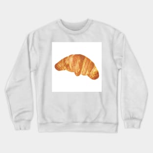 croissant on white Crewneck Sweatshirt